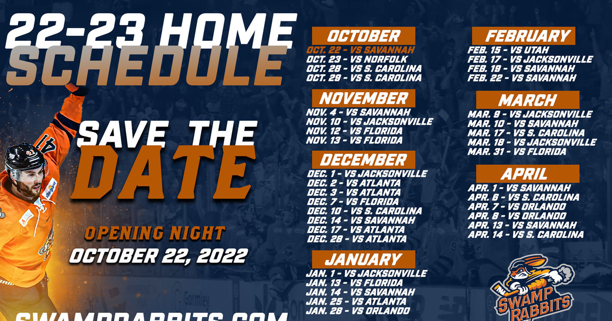 SWAMP RABBITS ANNOUNCE 2022-23 OPENING NIGHT ROSTER