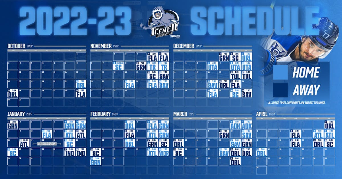 Icemen Announce Game Schedule for 20222023 Regular Season