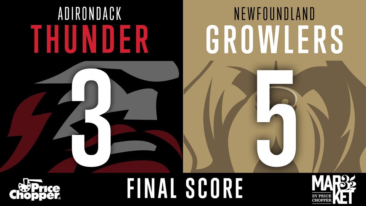 Thunder Score First but Fall to Growlers, 5-3