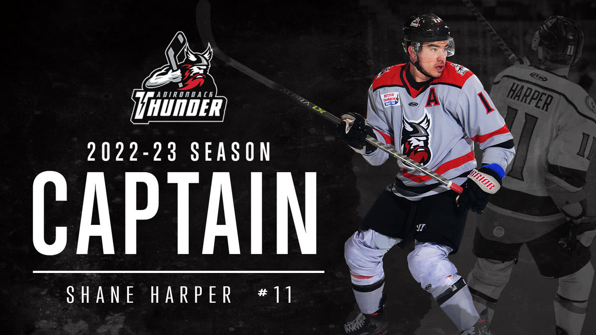 Adirondack Thunder have named Shane Harper as team captain