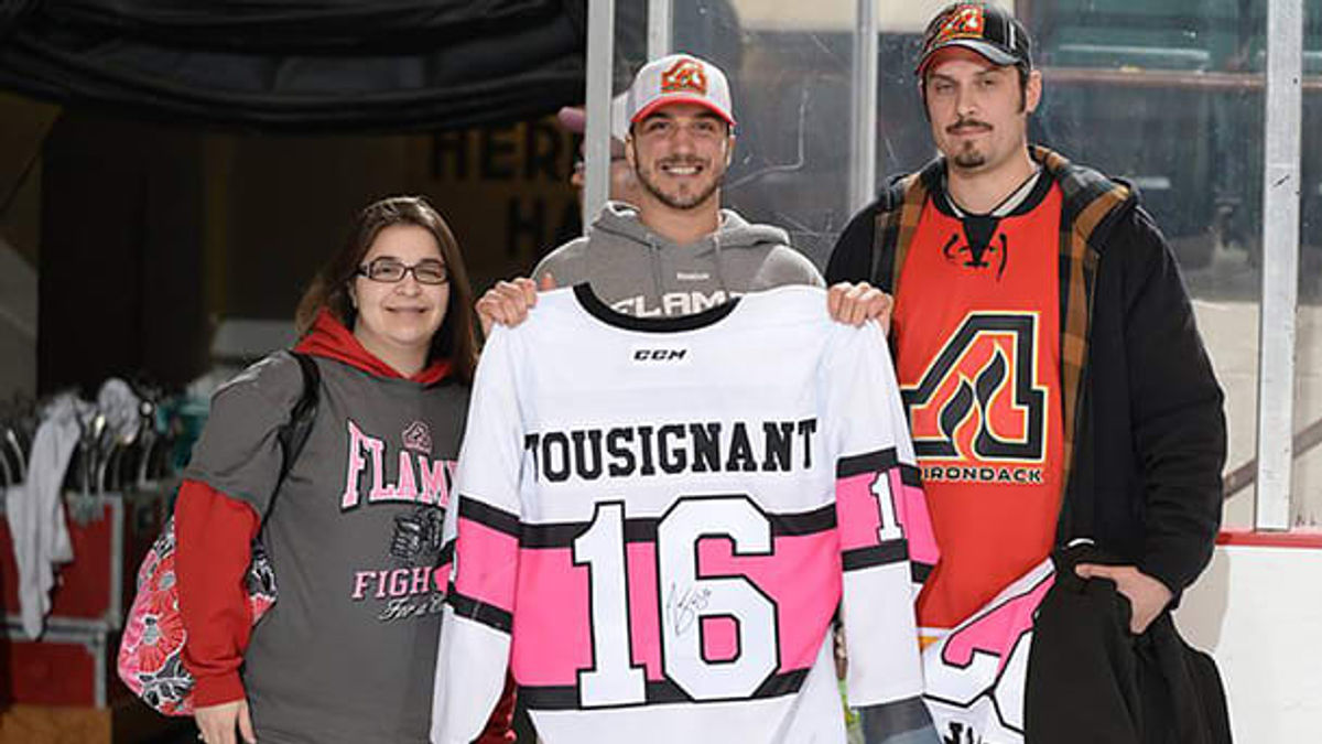 ADIRONDACK FLAMES DONATE $14,509.22 TO C.R. WOOD CANCER CENTER
