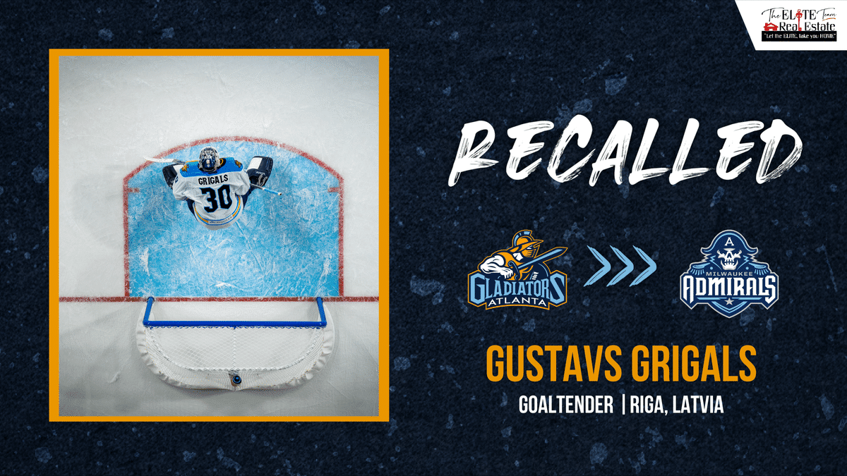 Gustavs Grigals Recalled to AHL Milwaukee, Poreda Signed to SPC