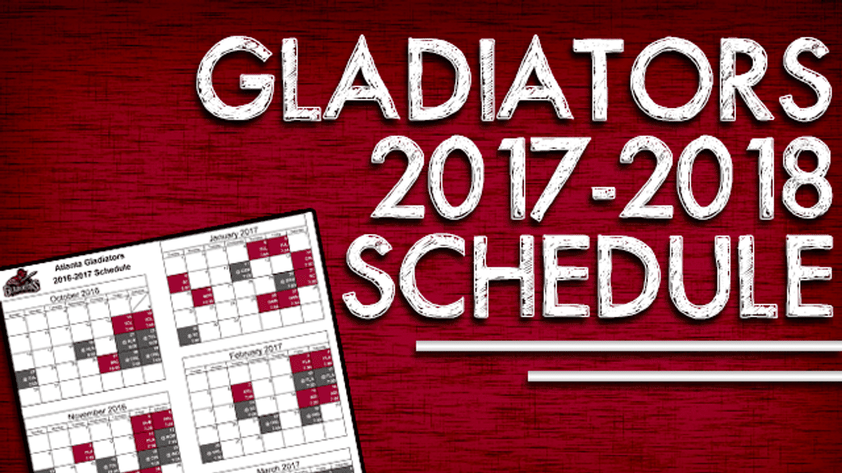Gladiators Release 2017-2018 Schedule