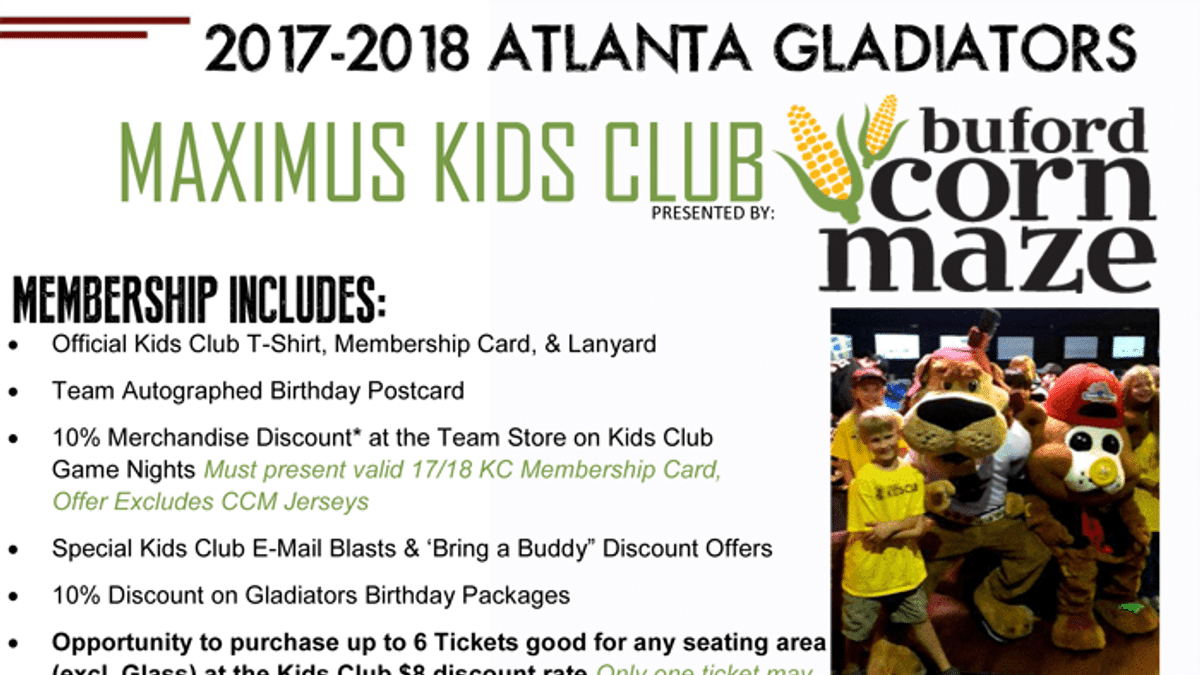Gladiators Revamp Maximus Kids Club