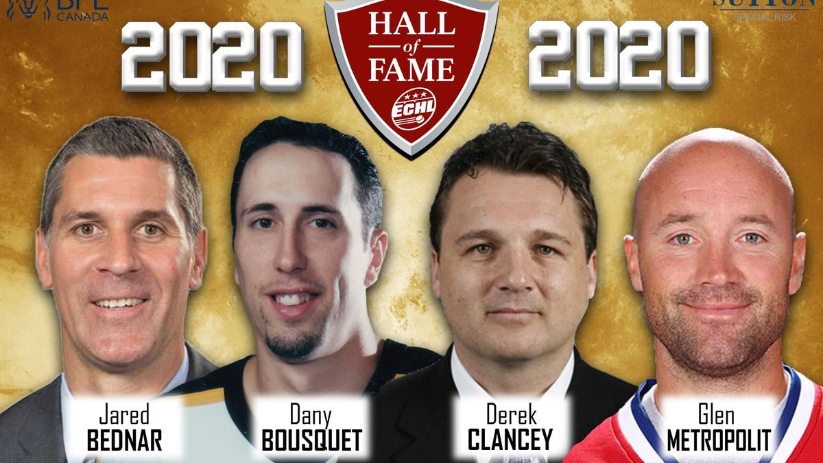 Head shots of the 2020 ECHL Hall of Fame inductees