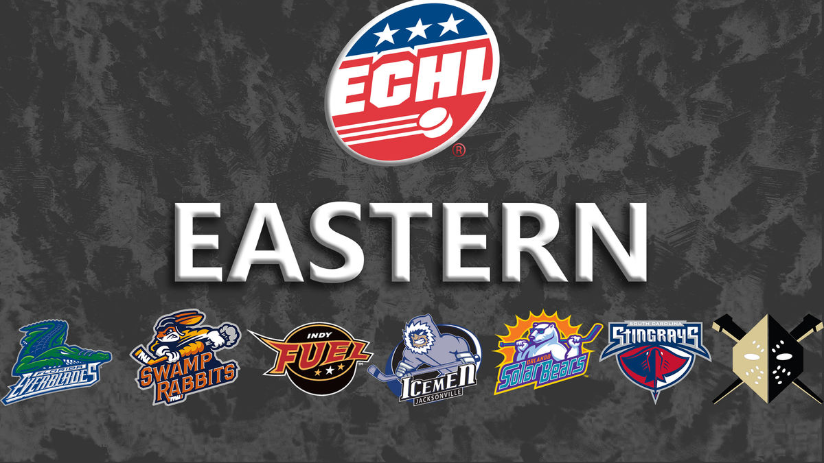 Logos of the ECHL Eastern Conference teams