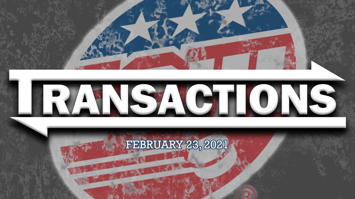 ECHL Transactions text with today&#039;s date