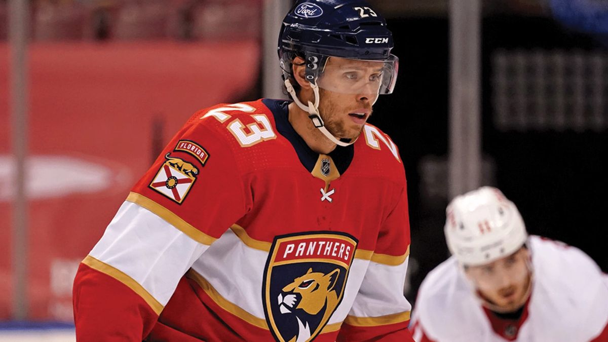 Action photo of Carter Verhaeghe of the Florida Panthers