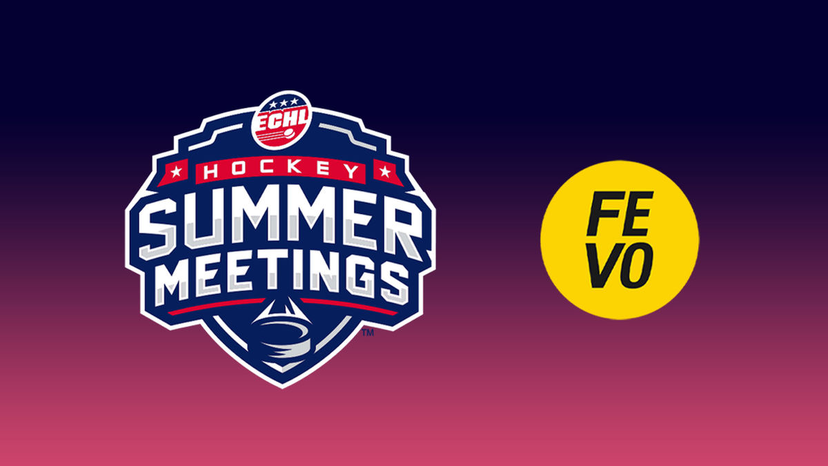 ECHL Hockey Summer Meetings and FEVO logos