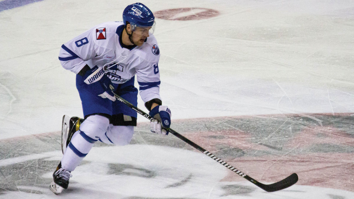 Action photo of Alex Peters of the Wichita Thunder