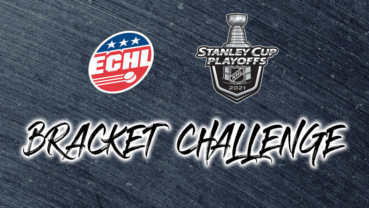 ECHL and Stanley Cup Playoffs logos with Bracket Challenge text