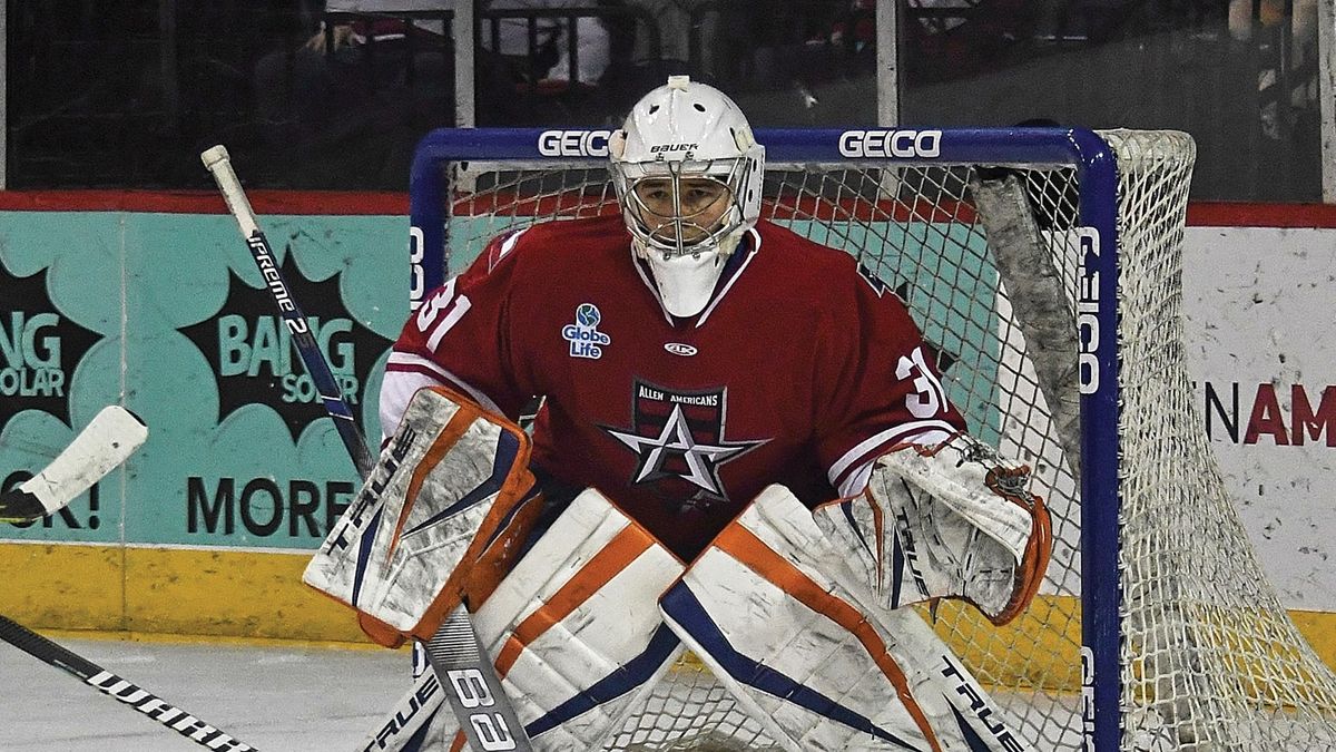 Action photo of Francis Marotte of the Allen Americans