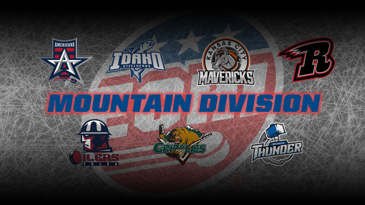 Logos of ECHL Mountain Division teams