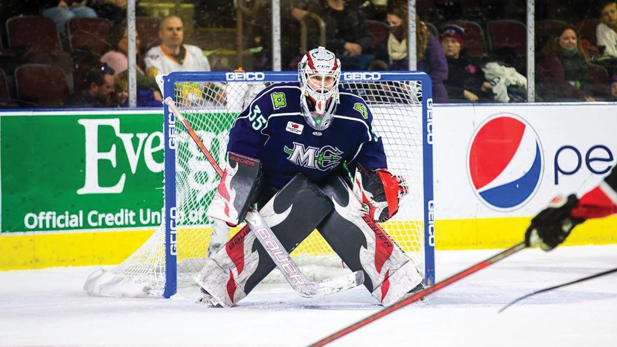 Action photo of Jeremy Brodeur of the Maine Mariners