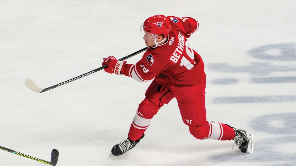 Action photo of Jared Bethune of the Allen Americans
