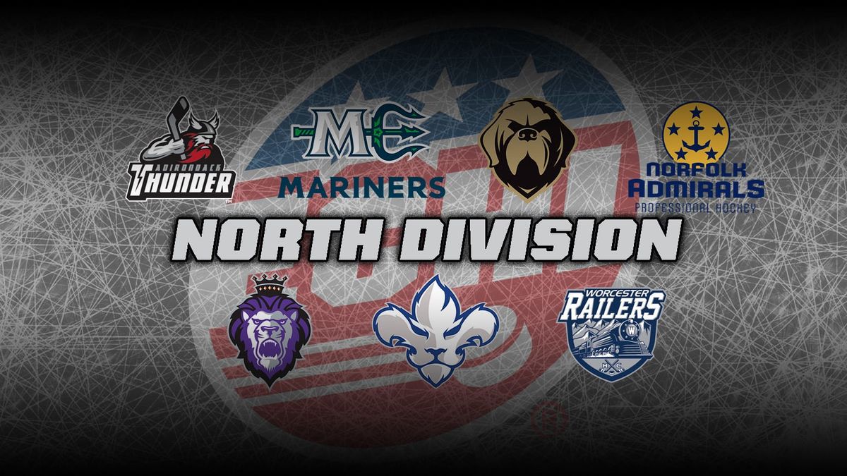 Logos of the ECHL&#039;s North Division teams