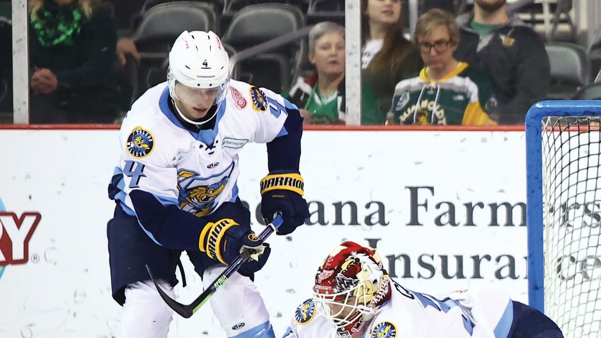 Action photo of Tommy Farrell of the Toledo Walleye