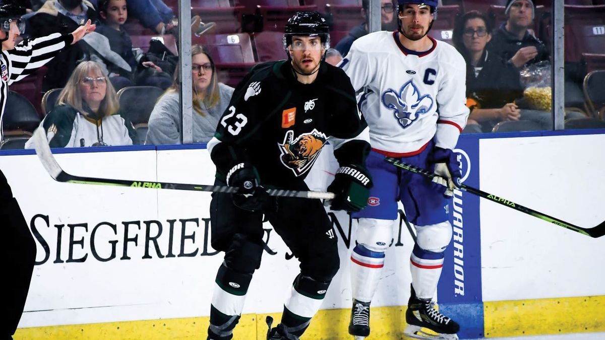 Action photo of Kyle Pouncy of the Utah Grizzlies