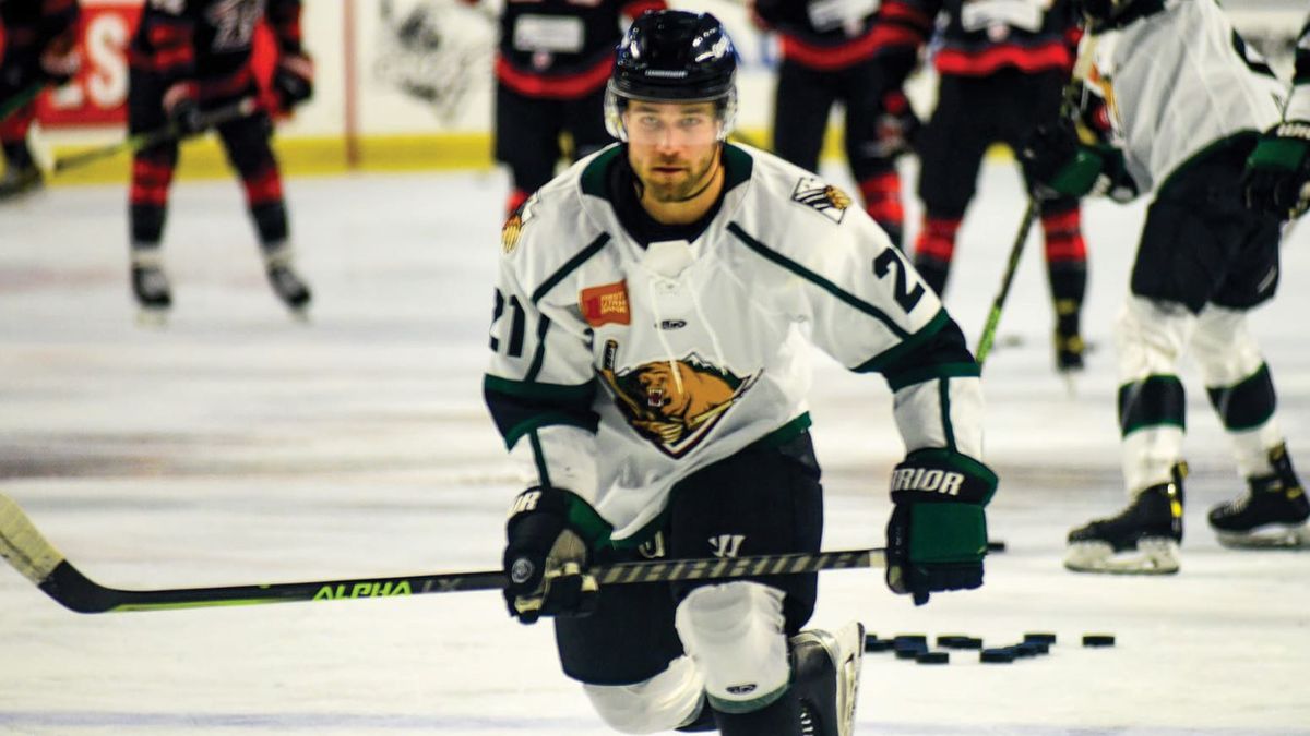 Action photo of Tyler Penner of the Utah Grizzlies