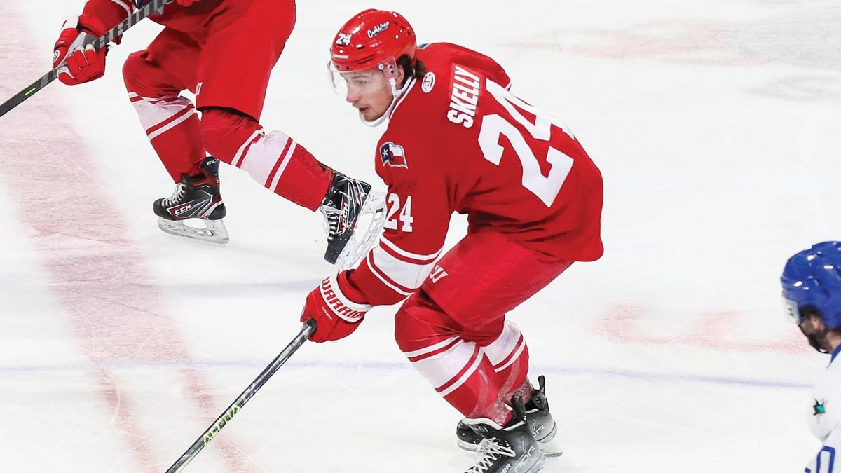 Action photo of Dalton Skelly of the Allen Americans