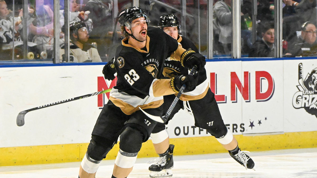 Action photo of Isaac Johnson of the Newfoundland Growlers