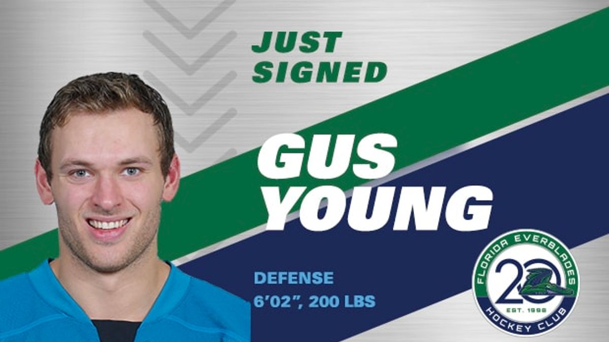Everblades Agree to Terms with Defenseman Gus Young