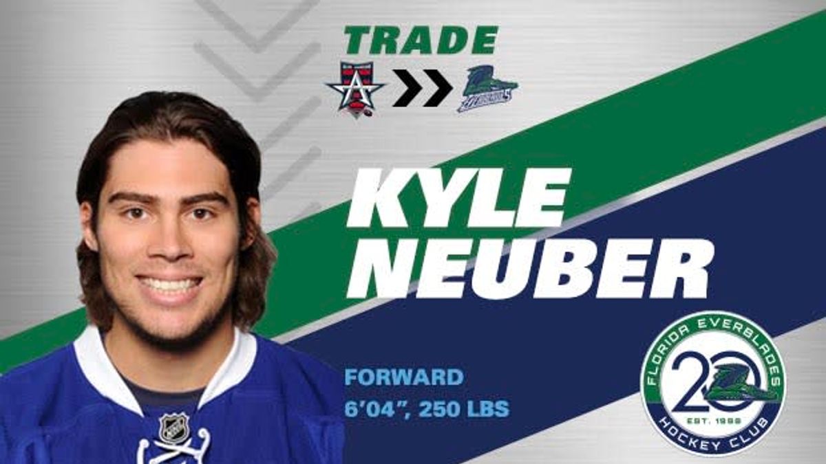Everblades Acquire Rugged Forward Kyle Neuber