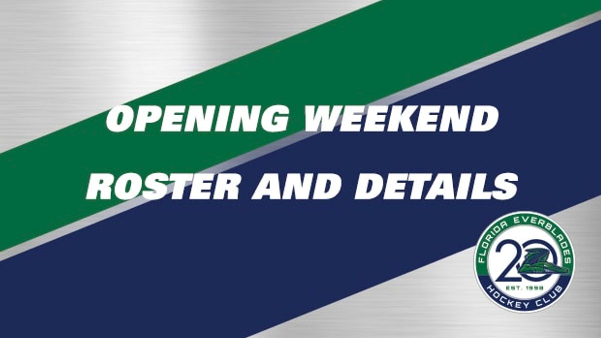 Everblades Announce Opening Weekend Roster &amp; Promotional Details