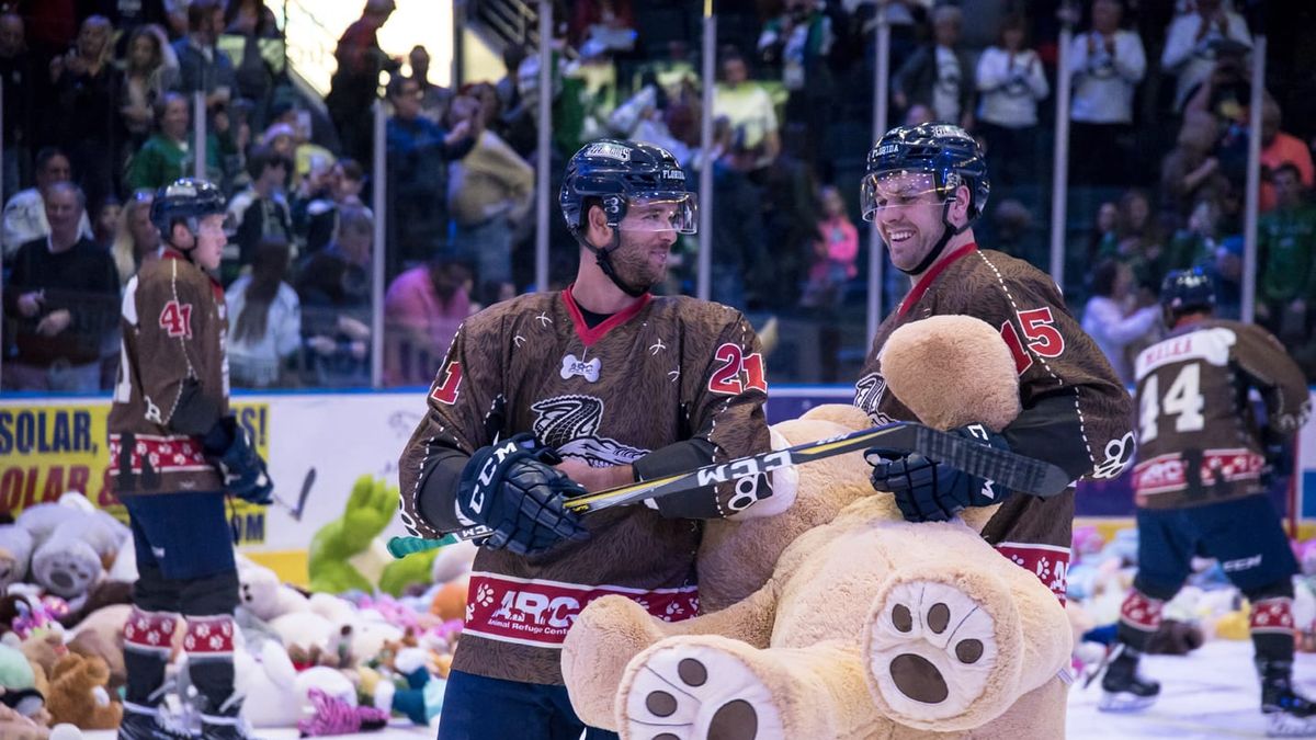 ‘Blades set team record with 8,236 stuffed animals on Teddy Bear Toss night