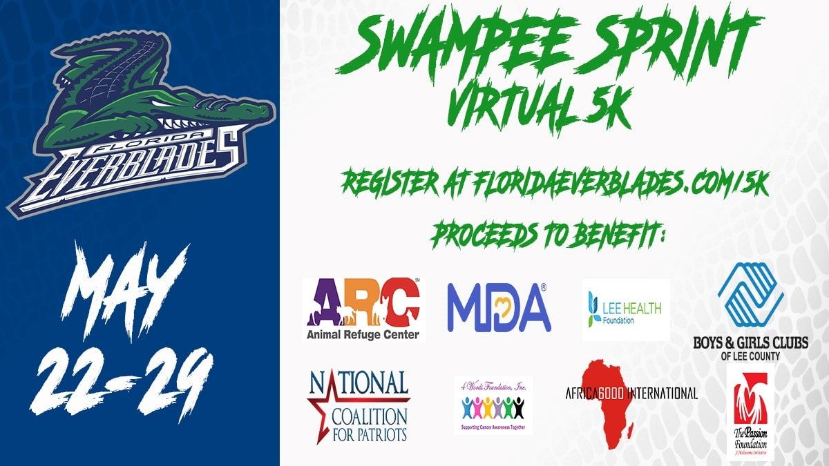 Everblades Announce Swampee Sprint Virtual 5K Run/Walk Fundraiser