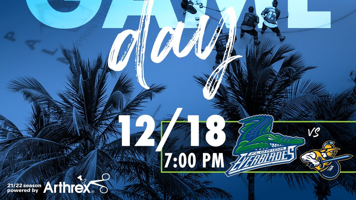 Everblades to Host Atlanta in Saturday Night Rubber Match