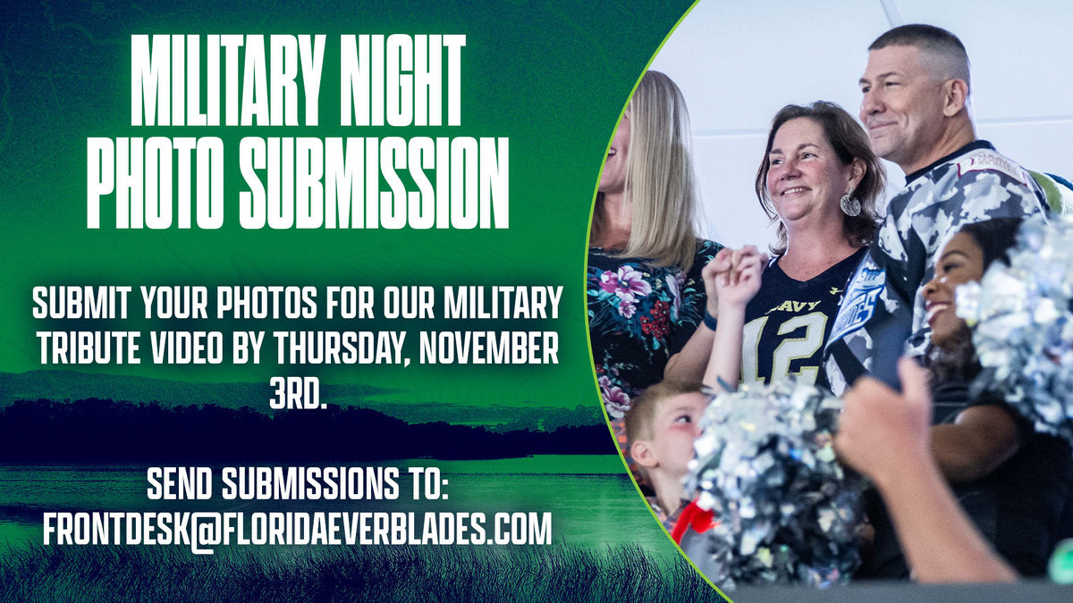 Everblades Now Accepting Photo Submissions For Military Night, November 5th