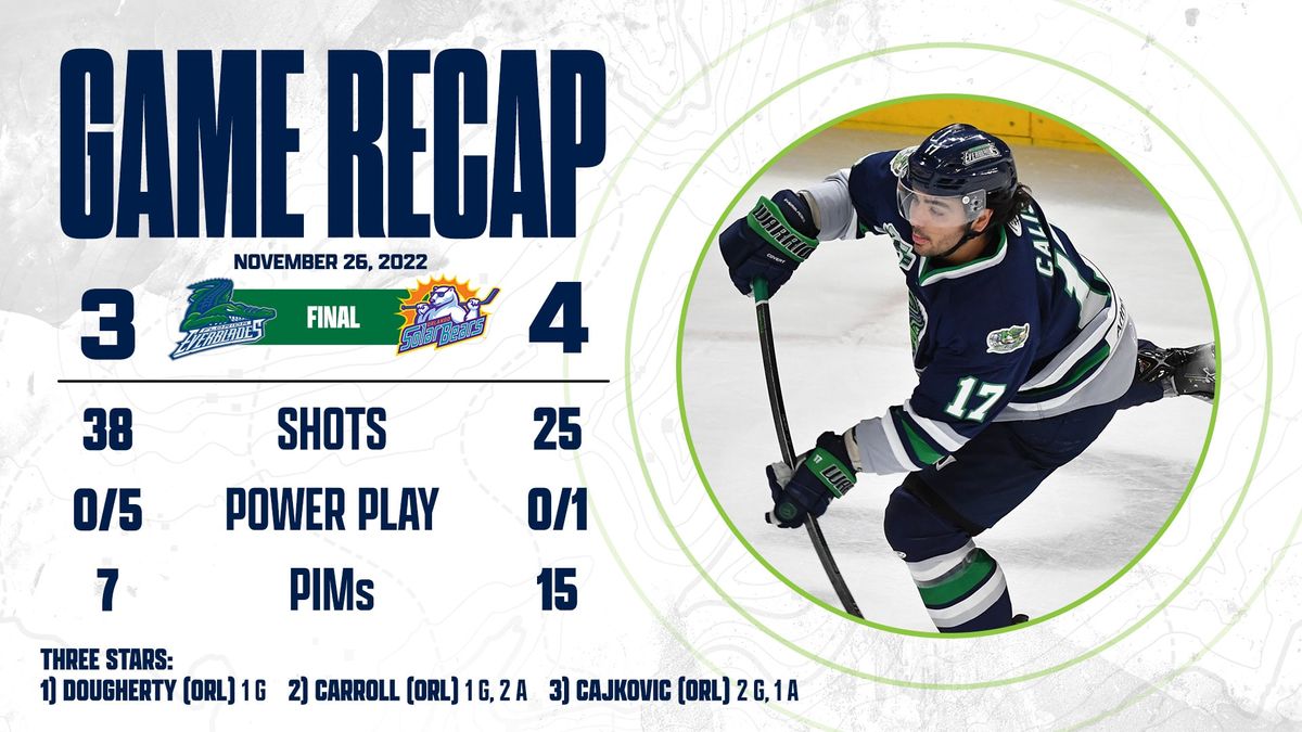 EVERBLADES FALL TO ORLANDO IN OT
