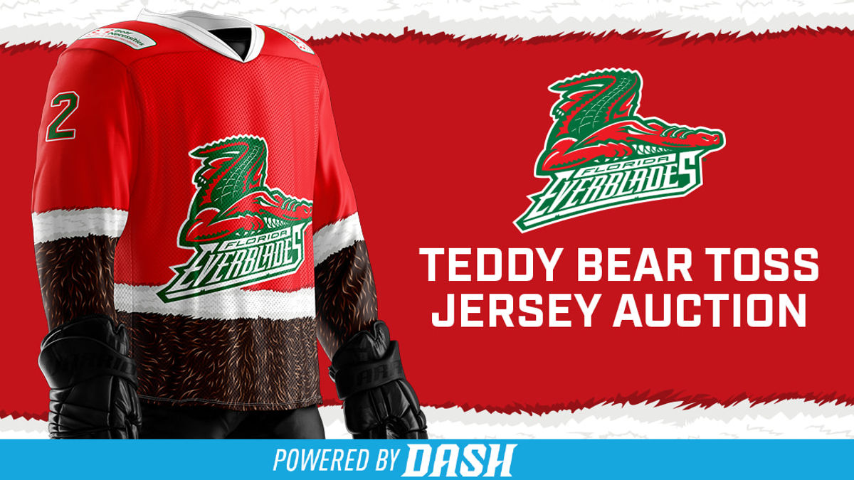 EVERBLADES HOLD TEDDY BEAR JERSEY AUCTION BENEFITTING BEAR NECESSITIES PEDIATRIC CANCER FOUNDATION