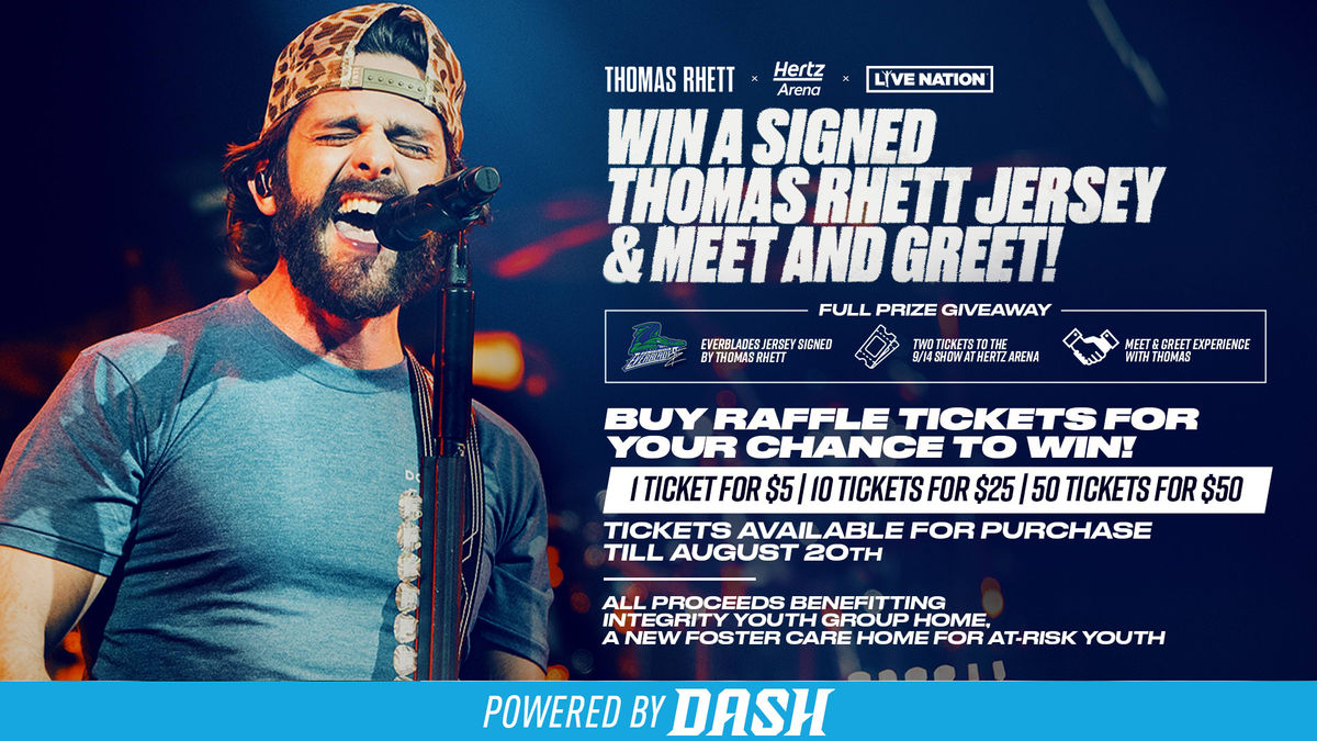 Hertz Arena Presents Raffle for Thomas Rhett Signed Jersey to Benefit &quot;Cowboy Up for Foster Homes&quot; Event