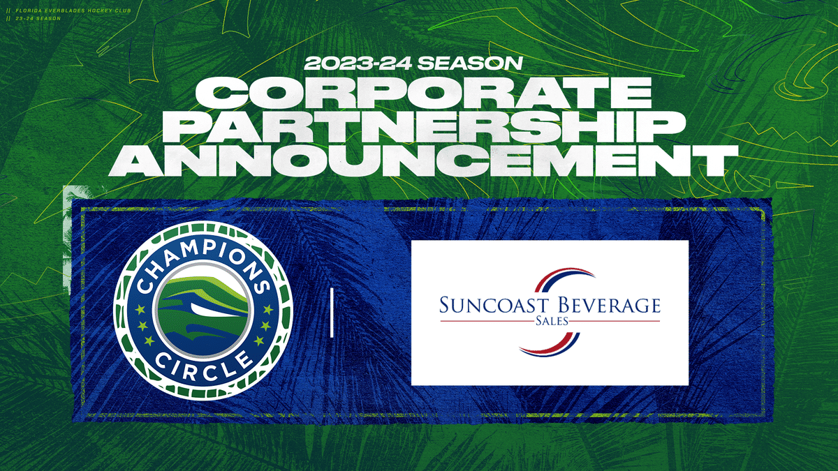 Suncoast Beverage joins Champions Circle for the Everblades and Hertz Arena