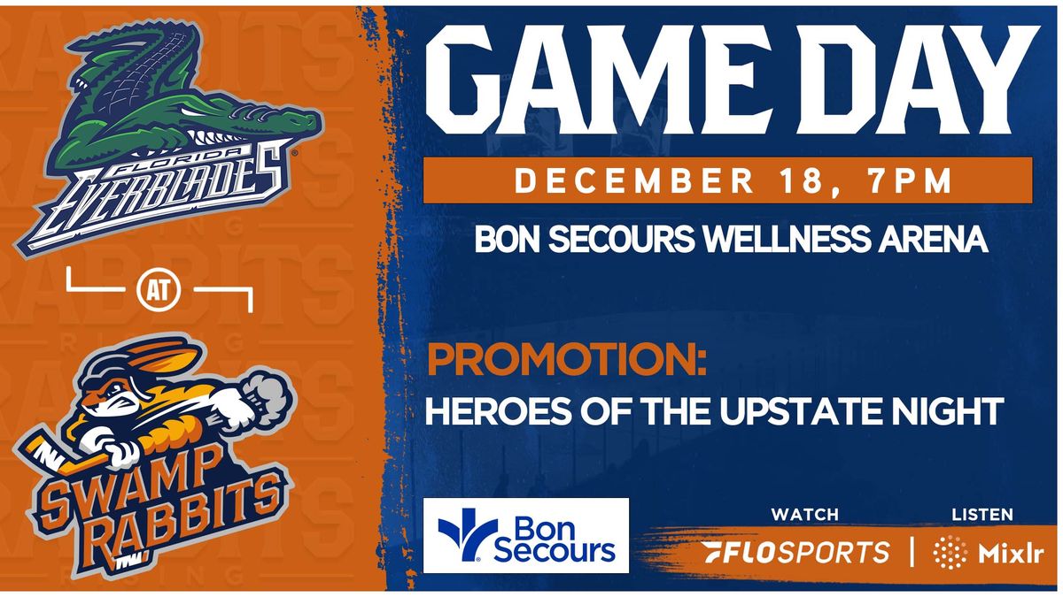 GAME PREVIEW (12/18/2020): SWAMP RABBITS vs. EVERBLADES, 7 PM