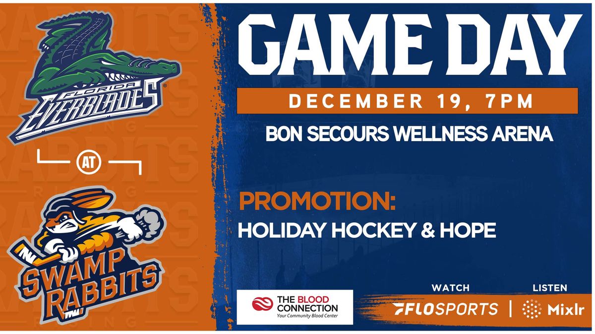 GAME PREVIEW (12/19/2020): SWAMP RABBITS vs. EVERBLADES, 7 PM
