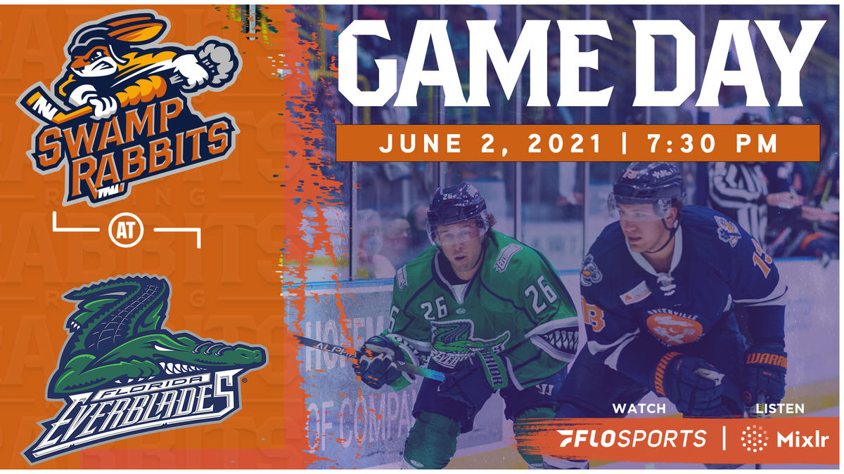 GAME PREVIEW (6/2/2021): SWAMP RABBITS at EVERBLADES, 7:30 PM