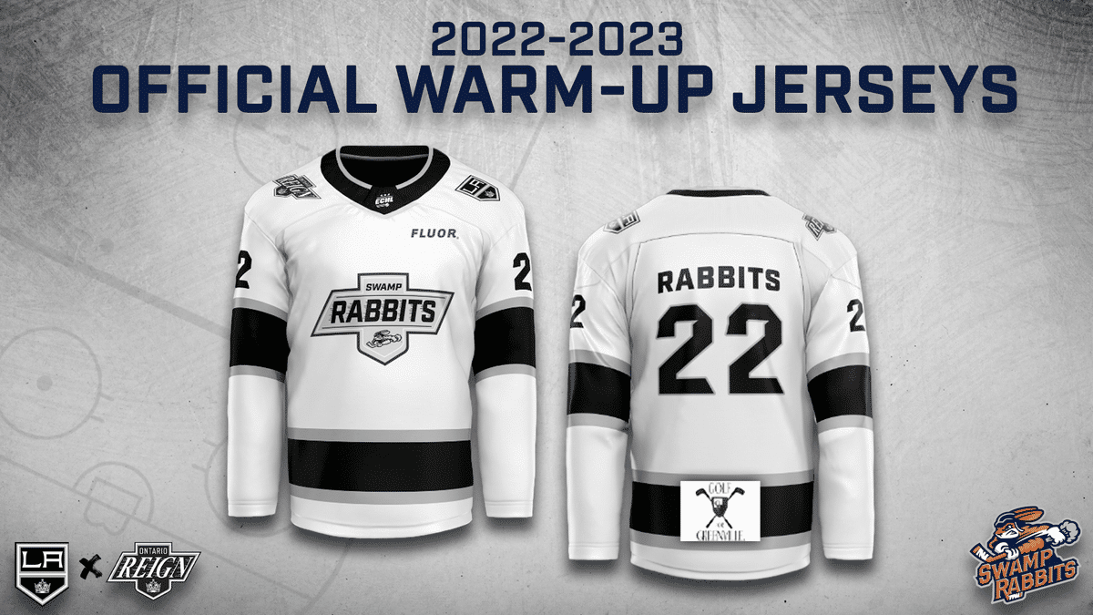 SWAMP RABBITS UNVEIL 22-23 FLUOR WARM-UP JERSEYS BENEFITING FLUOR CARES AND GOLF FOR GREENVILLE