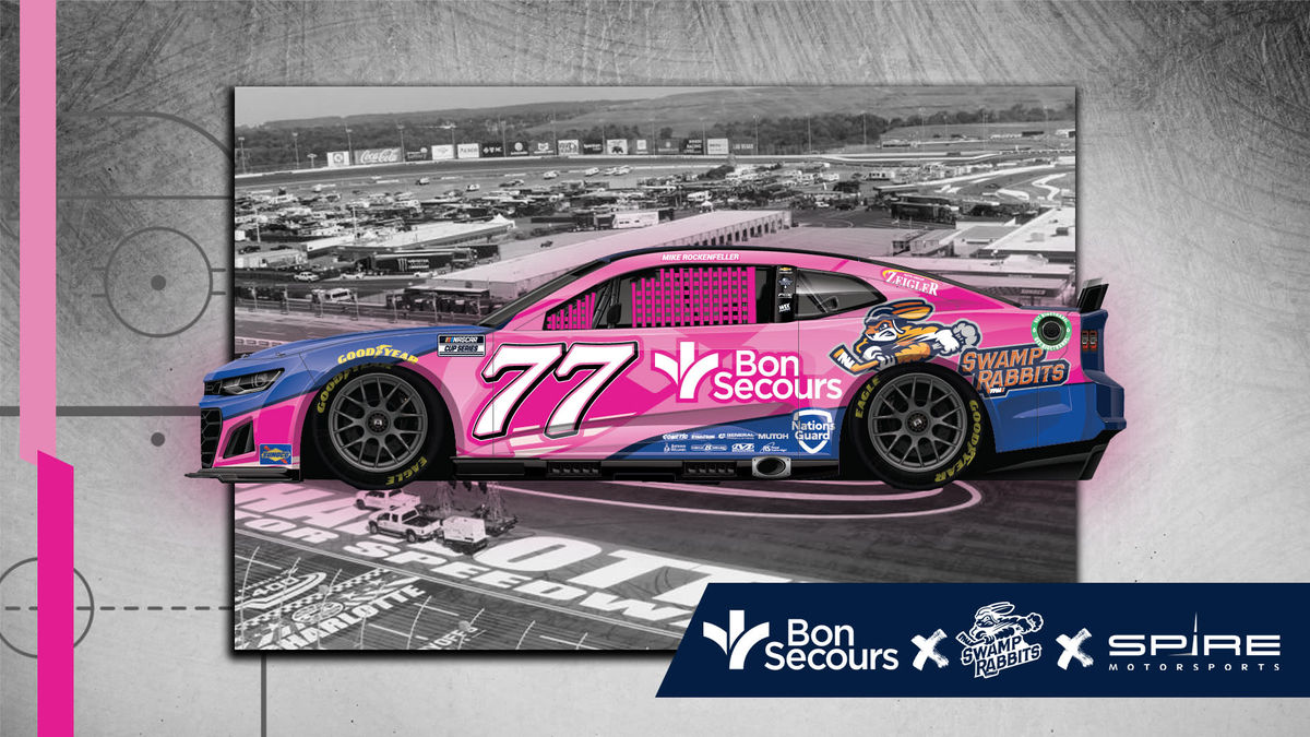 SWAMP RABBITS, BON SECOURS PARTNER WITH SPIRE MOTORSPORTS IN SUPPORT OF BREAST CANCER AWARENESS MONTH AT BANK OF AMERICA ROVAL 400