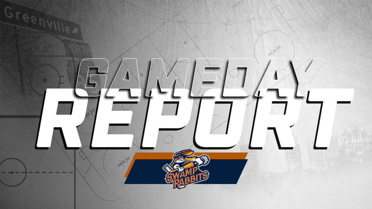 GAMEDAY REPORTS: SWAMP RABBITS AT GHOST PIRATES (11/5/22 - 7:00PM)