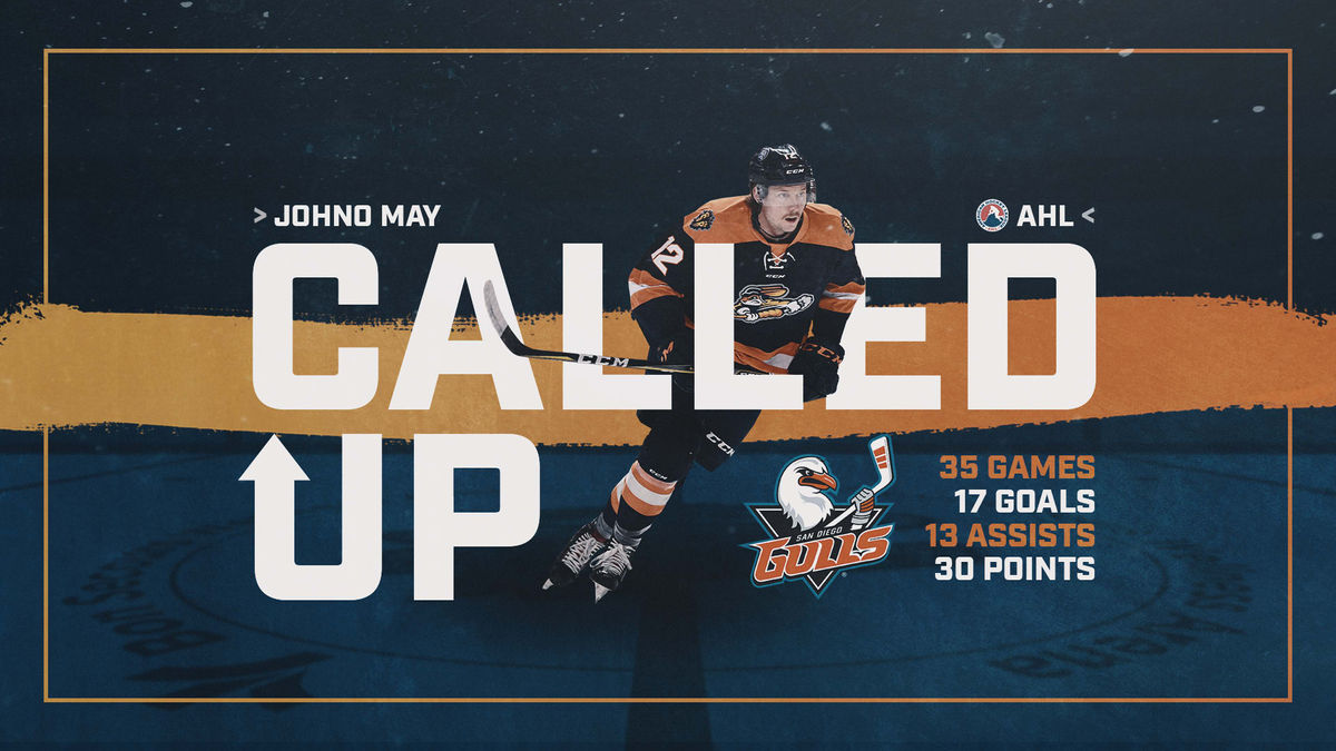 Johno May Called Up to San Diego Gulls