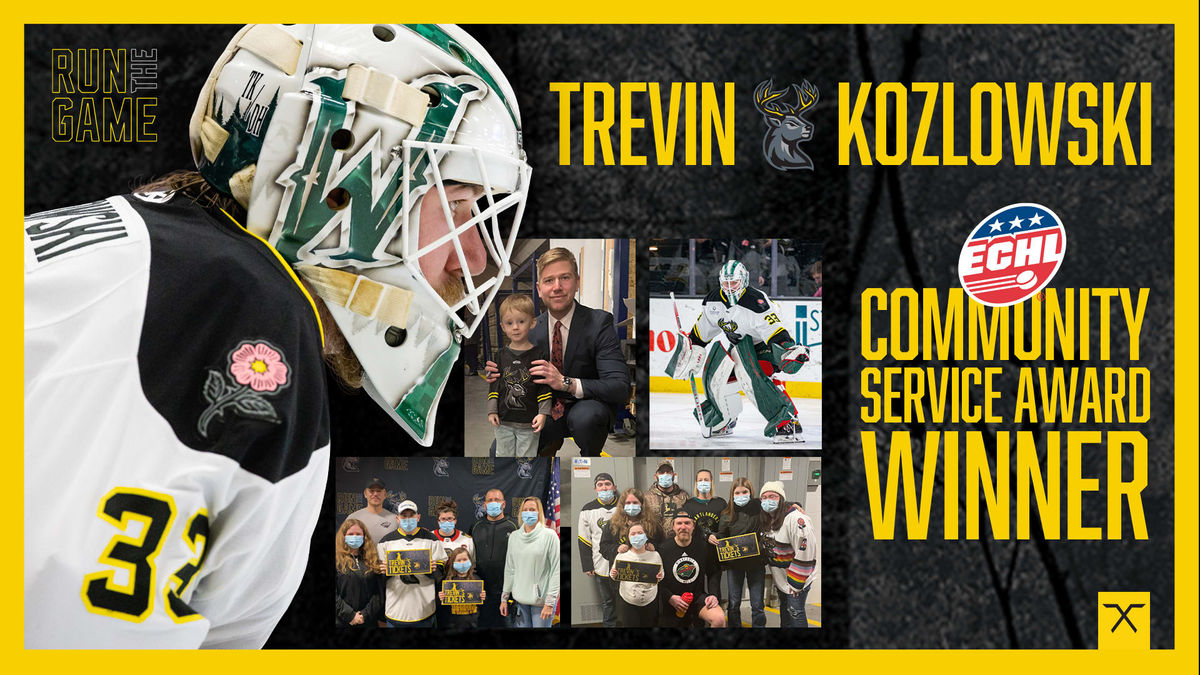 Kozlowski named 2021-22 ECHL Community Service Award winner