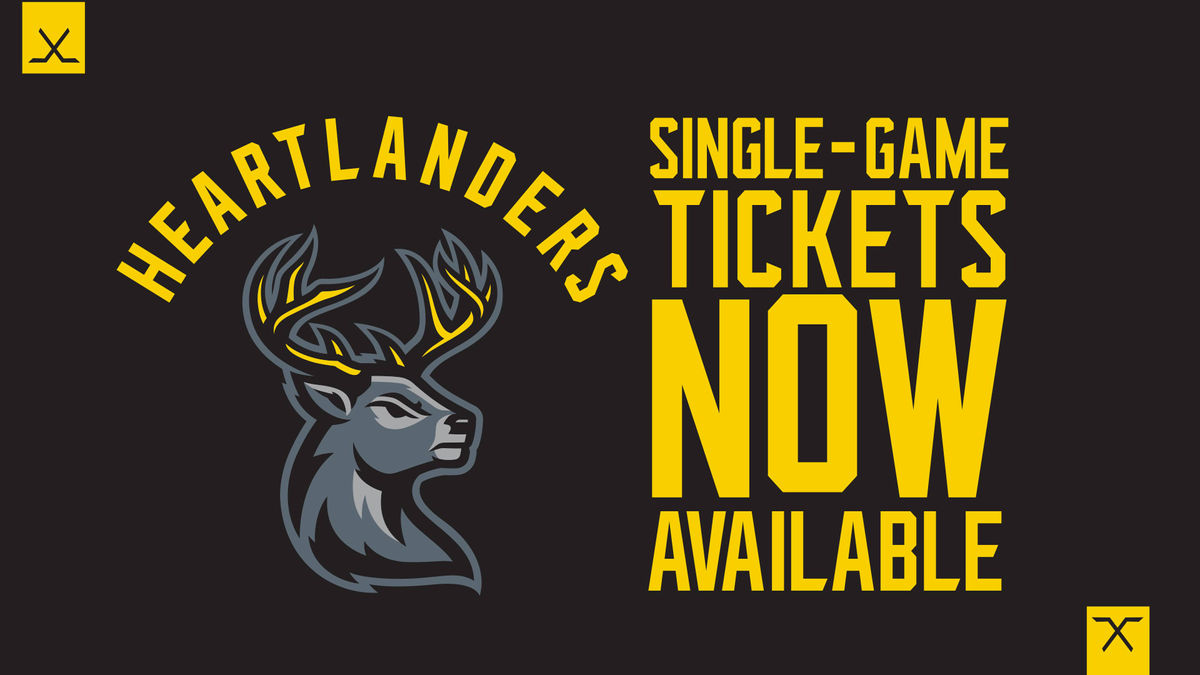 Single-game tickets now available for Heartlanders inaugural season