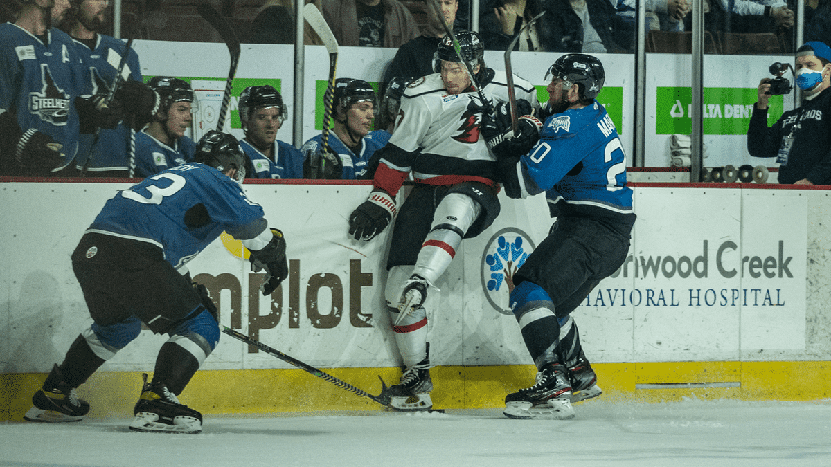 Late Scoring Comes Short in 2-1 Loss to Adirondack