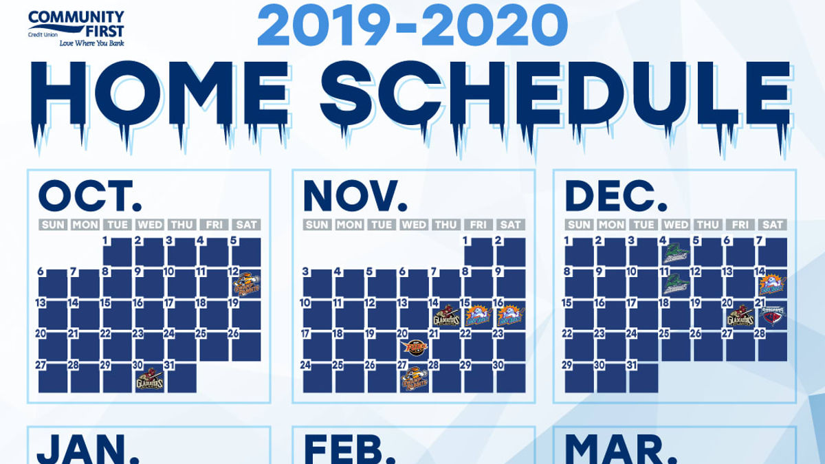 Icemen Announce Revisions to 2019-20 Home Schedule