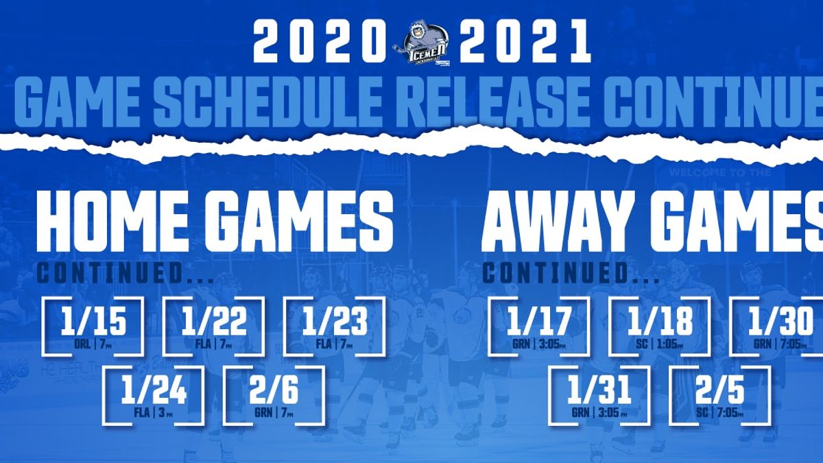 Icemen Announce Second Tier of 2020-21 Season Schedule