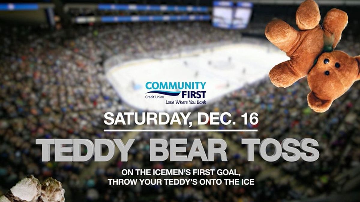 Join the Icemen on Saturday for Teddy Bear Toss Night