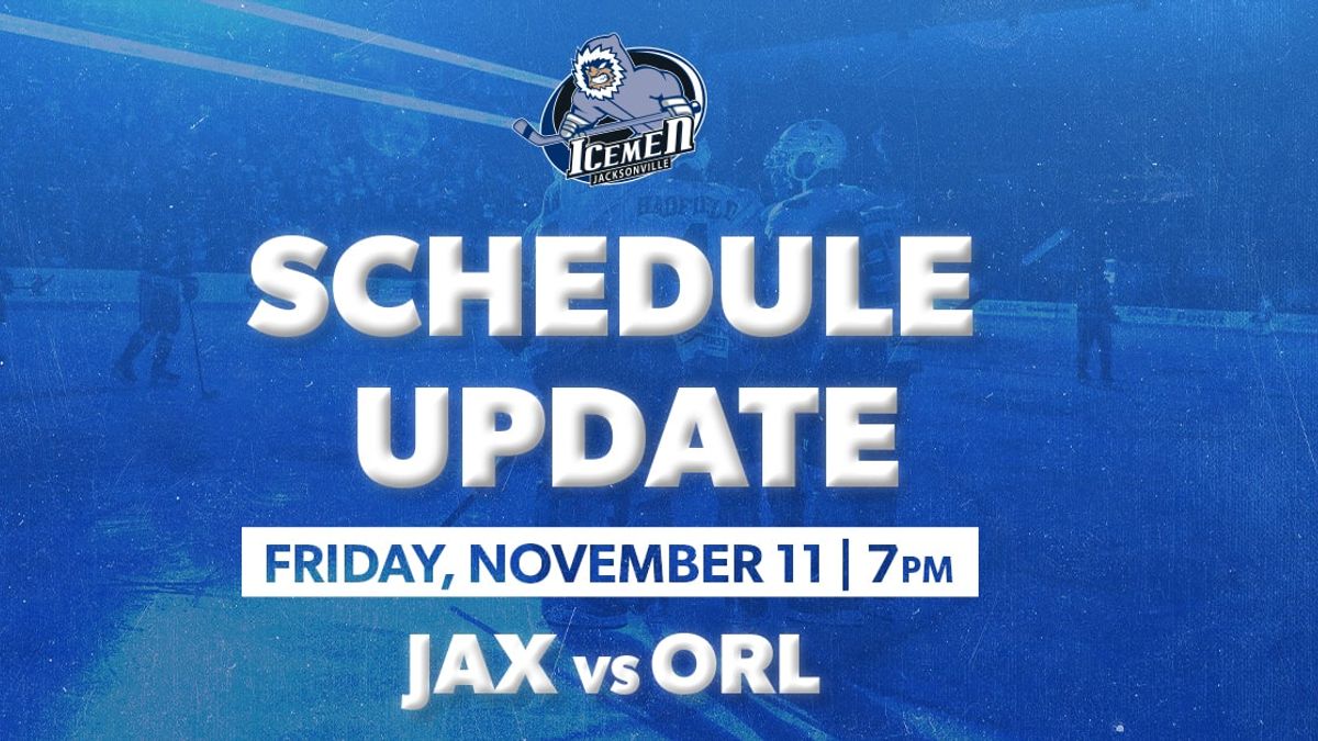 Icemen Announce Opponent Change for Friday’s Home Game